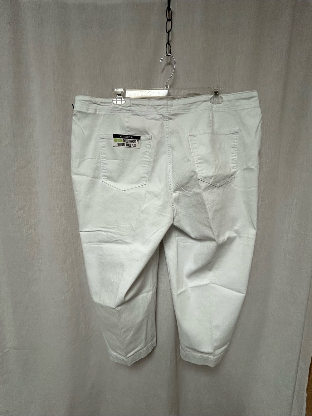 White denim twill women’s jeans size 22W wide leg NWT - Picture 5 of 7